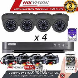 Cctv Hikvision 1080p 2.4mp Hd Night Vision Outdoor Dvr Home Security System Kits