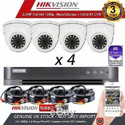 Cctv Hikvision 1080p 2.4mp Hd Night Vision Outdoor Dvr Home Security System Kits