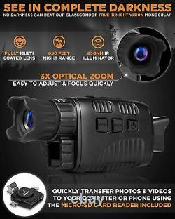 Creative XP 2021 Digital Night Vision Monocular for 100% Darkness Black