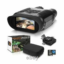 Creative XP Binocular Digital Night Vision Infrared Glassowl Black 32GB SD Card