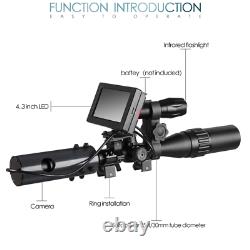 DIY Night Vision Scope Digital Camera For Rifle Scope With IR Torch & Monitor
