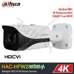 Dahua 4K Starlight Mic HDCVI IR40 WDR HDCVI Bullet Camera HAC-HFW2802E-A IP67