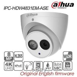 Dahua 4K UHD 8MP Eyeball IP Camera H265 POE IR IP67 MIC TF IPC-HDW4831EM-ASE 4mm