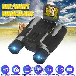 Digital 12X LCD Zoom Binocular Telescope Video Camera Record Screen Night Vision