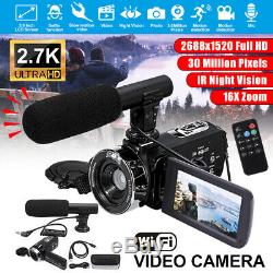 Digital Camera WiFi Camcorder Full HD 1520P Vlog 30MP 16X Zoom 3.0 Night Vision