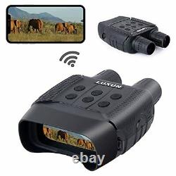 Digital Night Vision Binoculars Goggles with WiFi for Complete Darkness, Black