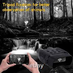 Digital Night Vision Binoculars Goggles with WiFi for Complete Darkness, Black