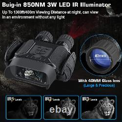 Digital Night Vision Binoculars for Adults, True IR Illuminator for Complete Dark