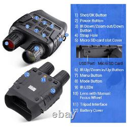 Digital Night Vision Goggles Binoculars Infrared Scope Recording LCD Screen