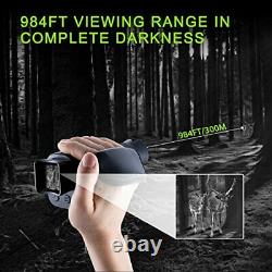 Digital Night Vision Monocular for 100% Darkness, 1080p Full HD Video Long