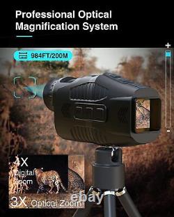 Digital Night Vision Monocular with Infrared Illuminator & Video Recording 984ft