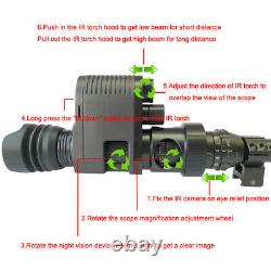 Digital Night Vision Sight Scope Monocular IR Camera HD720P Photo Video Hunting