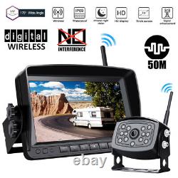Digital Wireless Rear View Backup Camera with 7 Monitor Night Vision For RV Truck
