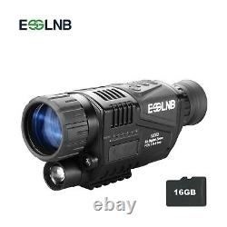 ESSLNB 5x40 Digital Night Vision Goggles Portable Rechargeable Monocular 16GB