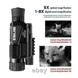 ESSLNB 5x40 Digital Night Vision Goggles Portable Rechargeable Monocular 16GB