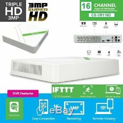 EZVIZ TRIPLE HD 3MP 16CH 2TB HDD DVR Motion Smart Home Security System CS-VR116D
