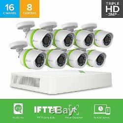 EZVIZ TRIPLE HD 3MP BD-1G38B2 16CH 2TB DVR Smart Home Security Cameras System