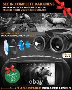 Elite Digital Night Vision Binoculars for Adults Infrared Night 128GB Card