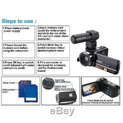 FHD 1080P 24MP 3.0 LCD 16X ZOOM Night Vision Digital Video DV Camera Camcorder