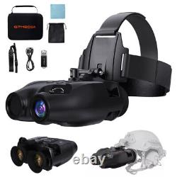 FHD Night Vision Goggles Binoculars Digital IR Head Mounted Hunting Rechargeable