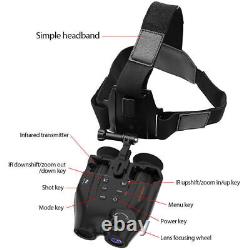 FHD Night Vision Goggles Binoculars Digital IR Head Mounted Hunting Rechargeable