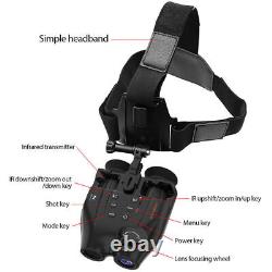 FHD Night Vision Goggles Binoculars Digital IR Head Mounted Hunting Rechargeable