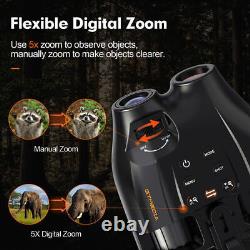 FHD Night Vision Goggles Binoculars Digital IR Head Mounted Hunting Rechargeable