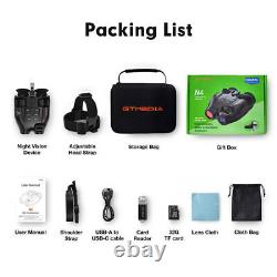FHD Night Vision Goggles Binoculars Digital IR Head Mounted Hunting Rechargeable