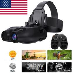 FHD Night Vision Goggles Head Mounted Binoculars For Total Darkness Surveillance