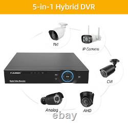 FLOUREON 8CH 1080P DVR Security Camera 5in1 Digital Video Recorder Night Vision