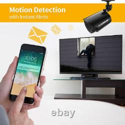 FLOUREON 8CH 1080P DVR Security Camera 5in1 Digital Video Recorder Night Vision