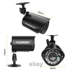 FLOUREON 8CH 1080P DVR Security Camera 5in1 Digital Video Recorder Night Vision