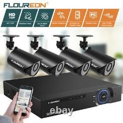 FLOUREON 8CH 1080P DVR Security Camera 5in1 Digital Video Recorder Night Vision
