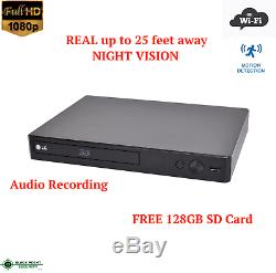 Full HD WIFI Wireless Night Vision DVD Player Spy Hidden Nanny Camera Audio