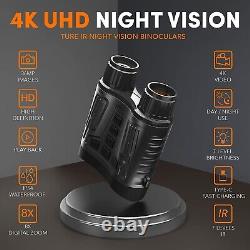 GTHUNDER Night Vision Binoculars 4K Rechargeable Infrared Digital Night Vision