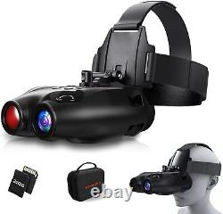 GTMEDIA 3D 5X Night Vision Goggles Head Mounted Binoculars Infrared For Hunting