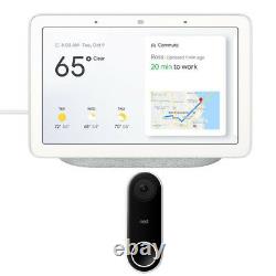 Google Nest Hub with Google Assistant (GA00516-US) & Google Nest Hello Doorbell