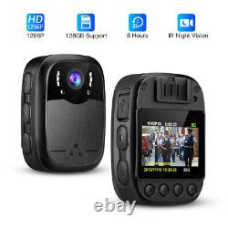 HD 1296P Body Worn Camera 8X Digital Zoom IR Night Vision Security Record 2 DVR
