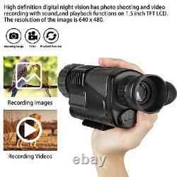 HD 5X40 Infrared Night Vision Digital Monocular Telescope Hunting Video Camera