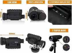 HD 6x50mm 1150 ft Digital Night Vision Infrared Monocular Camera Black (WG-50)