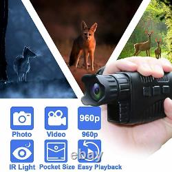 HD Digital Night Vision Monoculars Goggles Infrared Hunting Record Photo Video