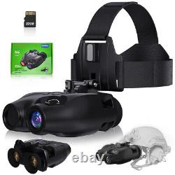 HD Night Vision Goggles Binoculars Digital IR Head Mounted Hunting Rechargeable