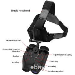 HD Night Vision Goggles Binoculars Digital IR Head Mounted Hunting Rechargeable