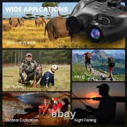HD Night Vision Goggles Binoculars Digital IR Head Mounted Hunting Rechargeable