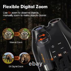 HD Night Vision Goggles Binoculars Digital IR Head Mounted Hunting Rechargeable
