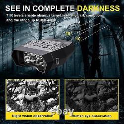 HD Night Vision Goggles Digital 850nm IR Binoculars Camping 200 yd Range with 32GB