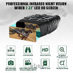 HD Video Digital Zoom Night Vision Hunting Binocular Monocular Scope IR Camera