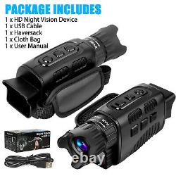 HD Video Digital Zoom Night Vision Hunting Binocular Monocular Scope IR Camera
