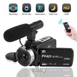 HD Vlogging Video Camera Camcorder 1080P Digital Night Vision YouTube Selfie