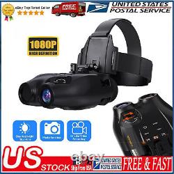 Head Mount IR Night Vision Goggles 850nm Hunting Binoculars HD Digital Video PVR